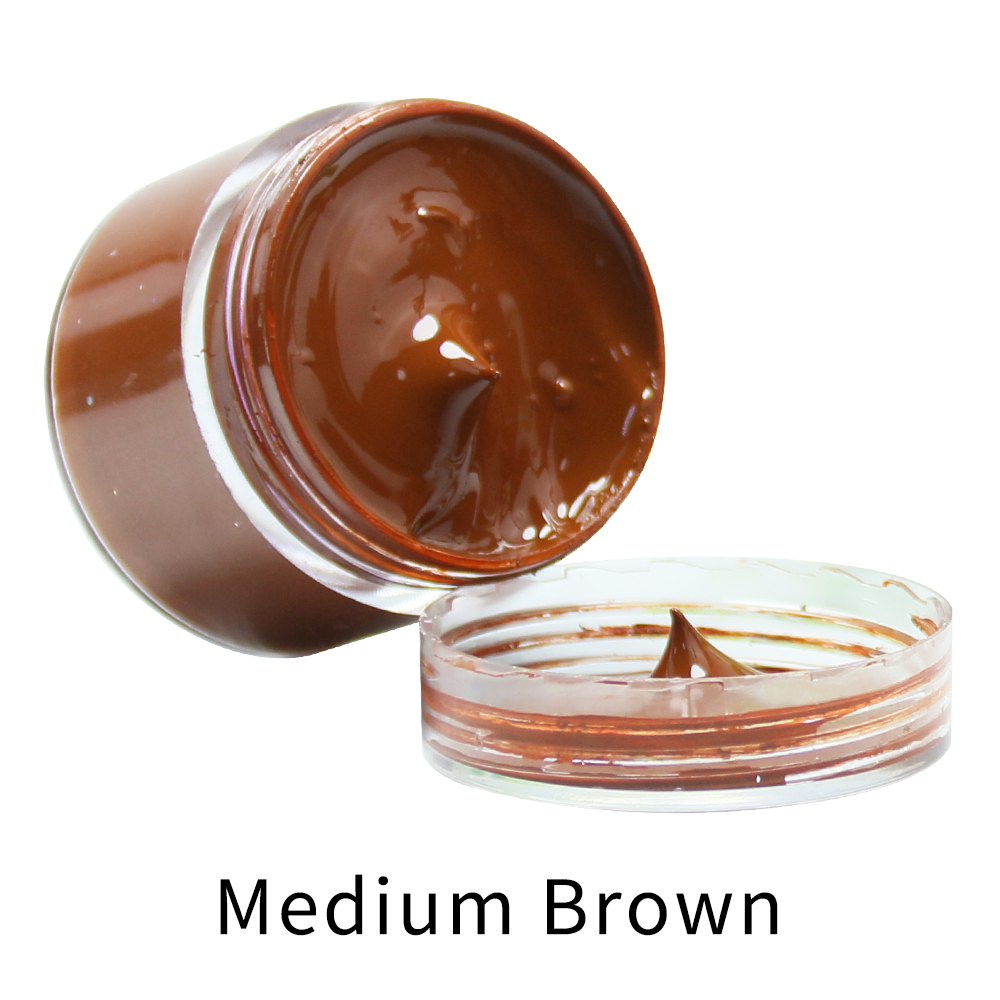 Shoe Polish Cream - Medium Brown Leather Dye Paint Oily