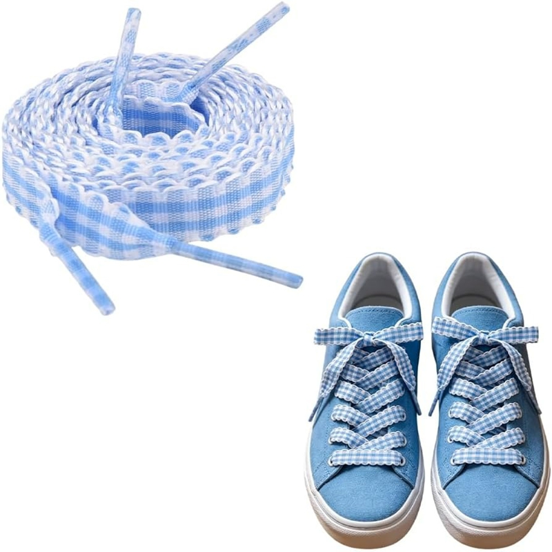 1 Pair Checkered Flat Shoelace - Lace Replacement Flat review and price