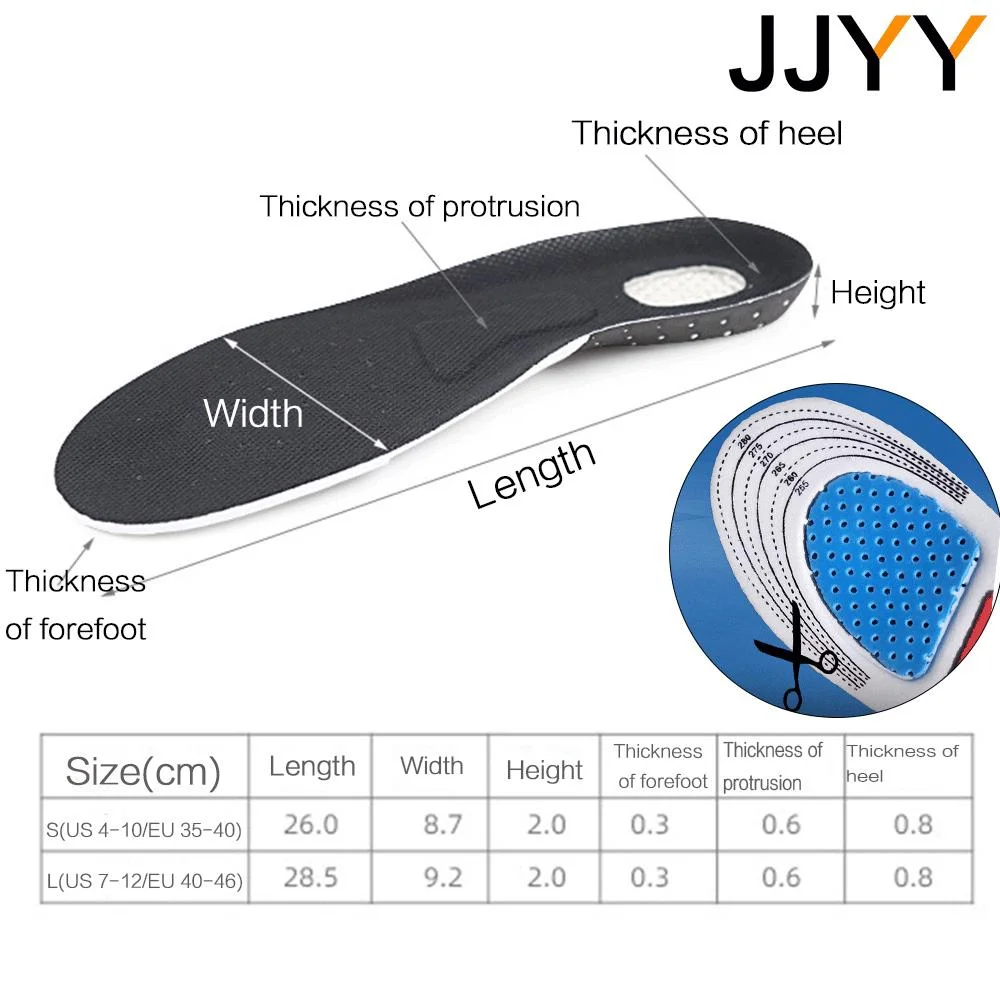 Adjustable Gel Insoles for Men - Shoe Polish Cream review and price