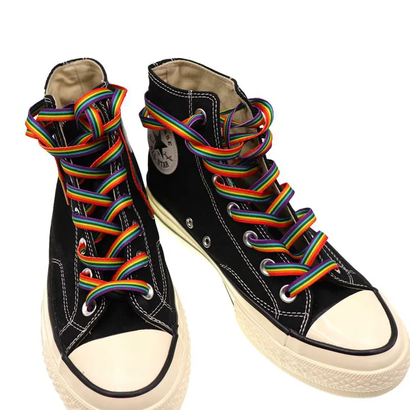 1 Pair Flat Rainbow Striped Sh - Lace Replacement Flat review and price